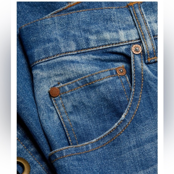 Statement Raw Hem Ribbon Lace-Up Jeans - Size 30. NWOT - Picture 7 of 12